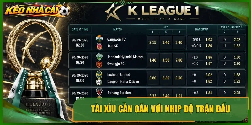Tài xỉu cần gắn với nhịp độ trận đấu